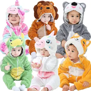 Pyjamas à capuche pour nouveau-né, garçons et filles, combinaison avec Animal, costume Panda, 2022