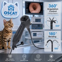 Équipement médical vétérinaire OSCAT, otoscope flexible, endoscope portable pour biopsie et prélèvement d'échantillons d'oreilles, de nez et de poumons chez les petits animaux