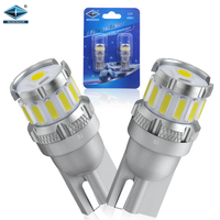 Bombilla LED 194 W5W T10 6000K blanco ámbar W5W sin errores para cúpula de coche mapa puerta cortesía matrícula tablero instrumento