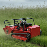 Tondeuse robot diesel haute puissance à chenilles télécommandée, largeur de coupe 80cm, 100cm, 120cm, avec broyeur à fléaux