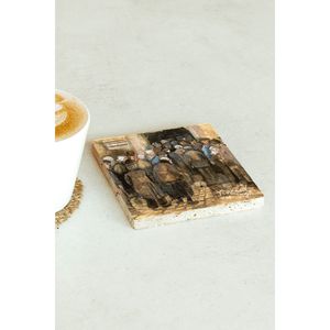 Juego de Posavasos de Piedra Individual de la Serie Vincent Van Gogh, Diseño Cuadrado 102, Regalo Empresarial o Promocional - Product Image 2