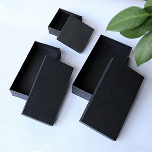 Cajas de Regalo Cuadradas Ecológicas de Alta Gama con Tapa Tipo Cielo y Tierra, Varios Tamaños, Hechas de Cartulina Negra Extra Resistente, Venta al Por Mayor - Product Image 4