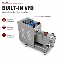 Pompe à lobes rotative intelligente YAQUAN Pro-30 220V en acier inoxydable 304, 30 m³/h, avec variateur de fréquence intégré, pression 0,6 MPa