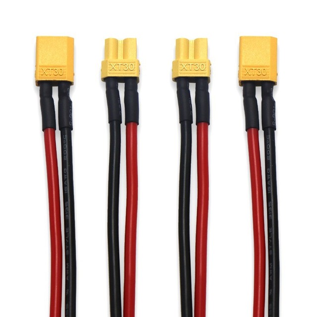 Xt30 Xt60 Xt90 Power Cord Connector 2P Male Female Docking Plug Aircraft Model Drone Lithium Battery Copper PVC for Automotive