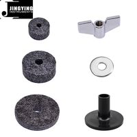 2023 Jingying Music Drum Set Parts,23PCS Set of Drum Kit Accessories Cymbal Sleeves+Wing Nuts+Felt Washers+Drum Key Wrench