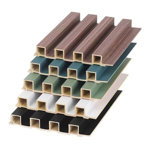 Panneau mural moderne en bois composite WPC, étanche à l'humidité, panneau mural composite en bois et plastique, revêtement intérieur imperméable pour la décoration. - Product Image 2