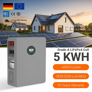 Système solaire économique LITHTECH 51,2 V 5 kW avec batteries ioniques LiFePO4 48 V 100 Ah 10 kW, pack de batteries LiFePO4 pour stockage d'énergie - Product Image 1