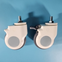 Roulettes médiales de 125 mm avec plaque supérieure, roues de lit d'hôpital de 5 pouces pour mobilier médical