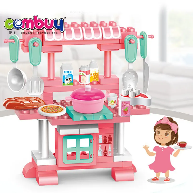 Домашняя 3d Строительная игра «сделай сам» для кухни, Детские забавные блоки, игровой набор