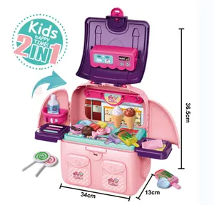 Education toy Pretend Play 2 in 1 Dessert toy set simulation bbq kitchen toys for the kids