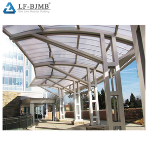 LF Structure en acier léger Abri de voiture à toit arqué étanche pour l'extérieur Garages au design moderne - Product Image 5