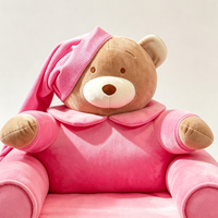 Plüschiges, faltbares Kindersofa-Bett 2-in-1, wandelbare Cartoon-Tasche mit waschbarem Bezug, geeignet für Kinderzimmer und Wohnzimmer