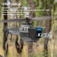 Dwi Dowellin C128 2.4G 4CH RC Hélicoptère Électrique 1080P Caméra Noir Hornet Avion Militaire Aérien Flux Optique Plastique