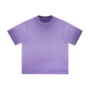 Camiseta Verde Fluorescente <span class=keywords><strong>de</strong></span> Algodón Lavado, Estilo Vintage, Lavado Ácido, Efecto Desteñido por el Sol, Fabricante <span class=keywords><strong>de</strong></span> Camisetas, Camiseta con Serigrafía - Product Image 2