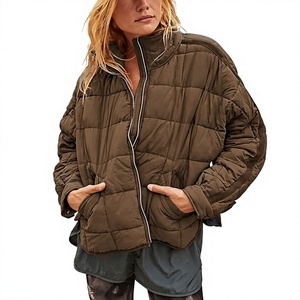 Women's Lightweight <b>Packable</b> Hooded Winter Quilted Puffer <b>Jacket</b> Detachable Sleeves Hat Zipper Closure Waterproof Wool - Product Image 1
