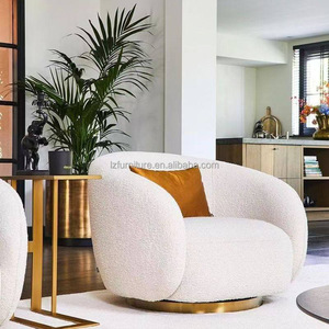 Modern Swivel Accent <b>Chair</b> <b>Barrel</b> Armchair Upholstered Performance Fabric Solid Wood Legs Commercial Hotel Apartment Living Room - Product Image 2