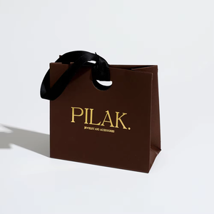 Sacs cadeaux pour bijoux avec logo personnalisé imprimé et poignées en ruban satiné pour l'emballage des petites entreprises - Product Image 4