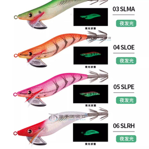Gamberetti artificiali in legno YO-ZURI Giappone 1.6/1. Esca per Calamari Luminosa Ultravioletta 8/2.0, Gancio EGI JIG, Esca Luminosa per Calamari - Product Image 6