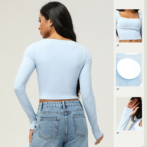 Fabricants de vêtements unisexe manches courtes haut court respirant col rond écologique ample été Patchwork de haute qualité - Product Image 2