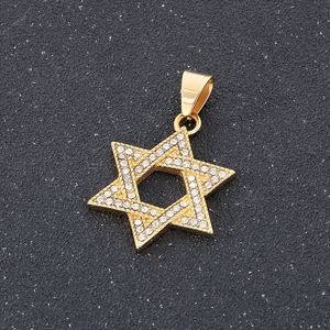 Mới nhất ngôi sao của <span class=keywords><strong>David</strong></span> Iced ra sáng bóng Zircon Mặt dây chuyền không thấm nước hình lục giác <span class=keywords><strong>Solomon</strong></span> hip hop vài vòng cổ - Product Image 6
