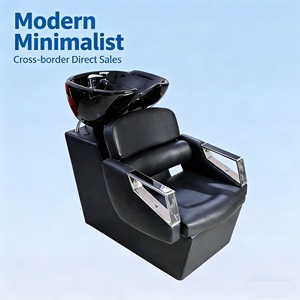 Sillón de Lavado de <span class=keywords><strong>Cabello</strong></span> COBRIS XI-61 Personalizado, Moderno, con Lavabo de Cerámica, Reposapiés Ajustable y Resistente, <span class=keywords><strong>para</strong></span> Salón de Belleza, Sauna y Barbería - Product Image 2