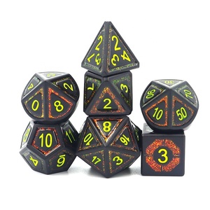 Bộ xúc xắc kim loại nhiều màu tinh tế-Khối đa diện hợp kim kẽm rắn, được thiết kế cho các trò chơi nhập vai DND <span class=keywords><strong>v</strong></span>à Dungeon & rồng - Product Image 5