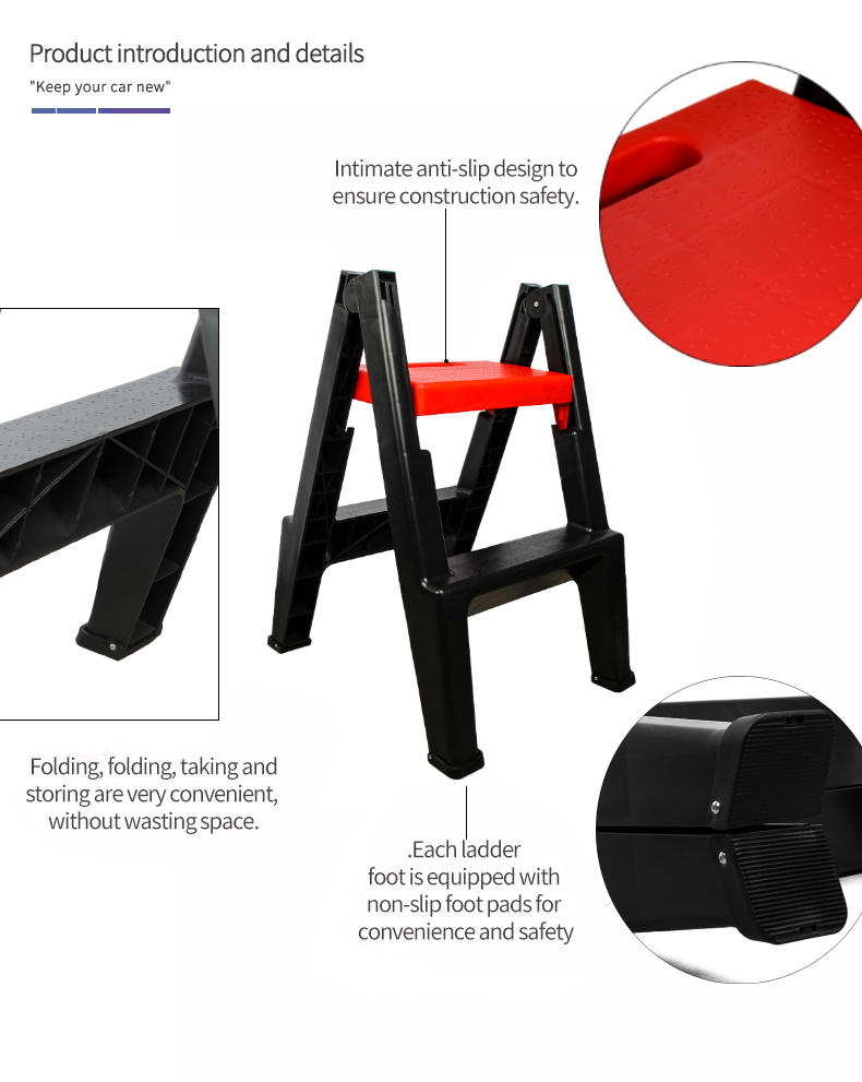 Professional Car Wash step stool Plastic folding chair