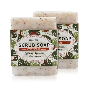 Private Label Natural Organic Shea Butter Olive Oil Coconut Soap Bar Whitening kojic acid soap Exfoliating Bathing Body Soap