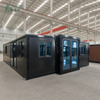 Maison conteneur extensible 40 pieds x 20 pieds, prête à l'emploi, villa préfabriquée avec 2, 3, 4 ou 5 chambres, maisonnette mobile préfabriquée et transportable