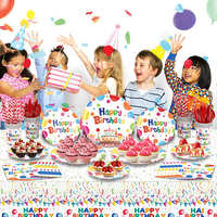 Ensemble de fournitures pour fête d'anniversaire à pois colorés pour la décoration de fête d'anniversaire des enfants