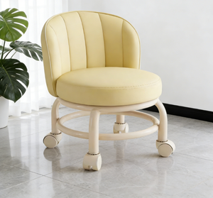 Tabouret à roulettes universel moderne et simple pour enfants et adultes, tabouret rond de style tendance, banquette de canapé - Product Image 2