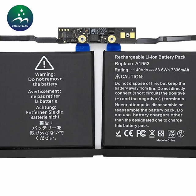 Wholesale Laptop Battery A1953 11.4V 86.3Wh for MacBook Pro 15-inch A1990 Mid 2018 2019 Year EMC3215 MR942LL/A Replacement Batt