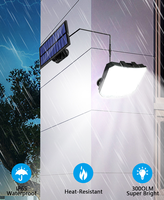 Lampe Murale Solaire à LED 118/318 pour Extérieur, Sécurité, Garage, Détection de Mouvement, Étanche, Éclairage de Cour, Projecteur de Contrôle