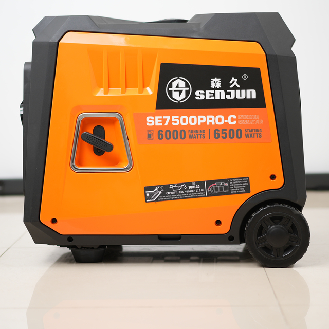 Factory Wholesales 6KW Silent Gasoline Inverter Generator Home 5500W 220V Petrol Electric Dual Fuel Generator With Wheels