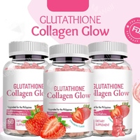 Gummies Éclat Collagen Glutathion Aeglewell Meilleures Ventes, Goût Fraise, 60 Gommes à Croquer