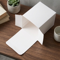 Boîtes en carton rectangulaires épaisses blanches personnalisées, pliables, emballage sur mesure