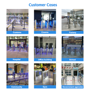 Tourniquet biométrique entièrement automatique avec contrôle d'accès RFID et QR, barrière pivotante bidirectionnelle pour la gestion des entrées - Product Image 5
