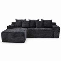 Canapé modulaire sectionnel en forme de L confortable et moelleux avec rembourrage en éponge pour appartement et usage domestique