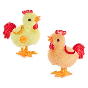 Giocattoli di pollo giallo peluche animali a carica giocattolo di plastica a maglie a catena per bambini piccoli