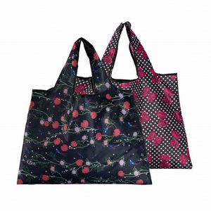 Bolsa de Hombro Plegable, Portátil, Impermeable, de Gran Capacidad, en Tela de Poliéster, con Color y Logotipo Personalizables, para Compras - Product Image 1