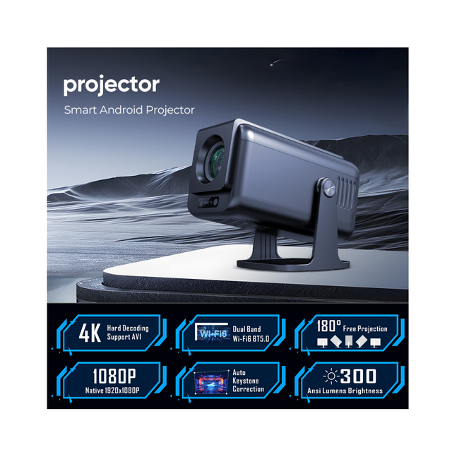 Projector V1 Android 13 Home Theater Video 1080p Wifi 6 Mini LCD Smart Android Proyector Portable 4k V1 Video Projector