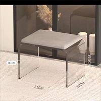 Banc en acrylique personnalisé moderne Table à manger Chaise de sac souple pour l'intérieur de la maison Hôtel Loisirs Tabouret à langer polyvalent pour chaussures Chambre à coucher