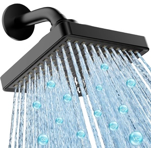 Pommeau de Douche Carré ABS Haute Pression avec Filtre 6 Pouces, Effet Pluie, pour Salle de Bain - Product Image 1
