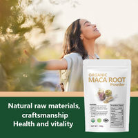 Poudre de Maca Brute OEM Personnalisable, Poudre de Maca Pure 100g, Poudre de Racine de Maca Biologique