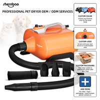 Sèche-cheveux professionnel pour animaux de compagnie à double moteur Typhoon DHD-3000F/2400F, personnalisable OEM, vente directe usine, pour chiens et chats, Shernbao
