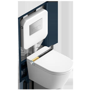 Toilette intelligente Gong Tuo G2 murale, chasse d'eau assistée par siphon électrique, 4L, entièrement automatique, avec couvercle rabattable, suspension murale - Product Image 1