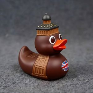 Jouets de bain en PVC personnalisés en forme de canard en caoutchouc, style européen et britannique, imprimés par lots, avec motifs variés – Offre promotionnelle - Product Image 2