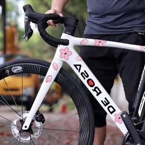 Juego de Adhesivos <span class=keywords><strong>para</strong></span> Bicicleta JOHORSE con Diseño de Flor de Cerezo, Impermeables, Antideslizantes, Resistentes al Desgaste, Autoadhesivos <span class=keywords><strong>para</strong></span> Cuadro de Bicicleta de Montaña, Carretera y Scooter - Product Image 2