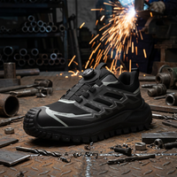 Chaussures de sécurité pour hommes conformes à la norme CE, à embout d'acier, anti-éclatement, résistantes aux perforations, pour chantier, industrie, travaux lourds, bottes de protection