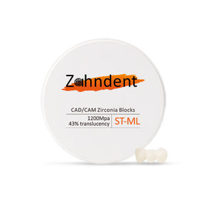 Zahndent <span class=keywords><strong>cad</strong></span> <span class=keywords><strong>cam</strong></span> 43% traslucenza laboratorio dentale in ceramica zirconia blocco multistrato per OEM ODM - Product Image 5